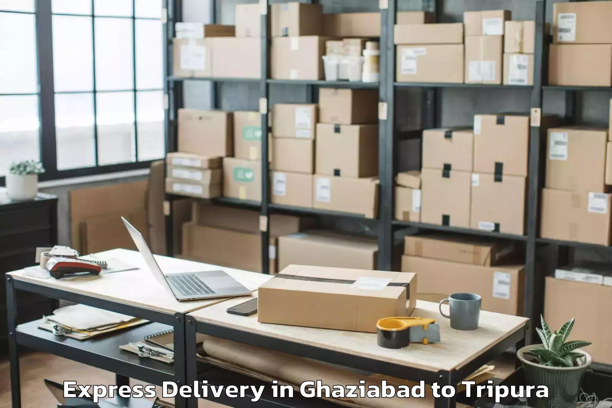 Get Ghaziabad to Kamalpur Airport Ixq Express Delivery